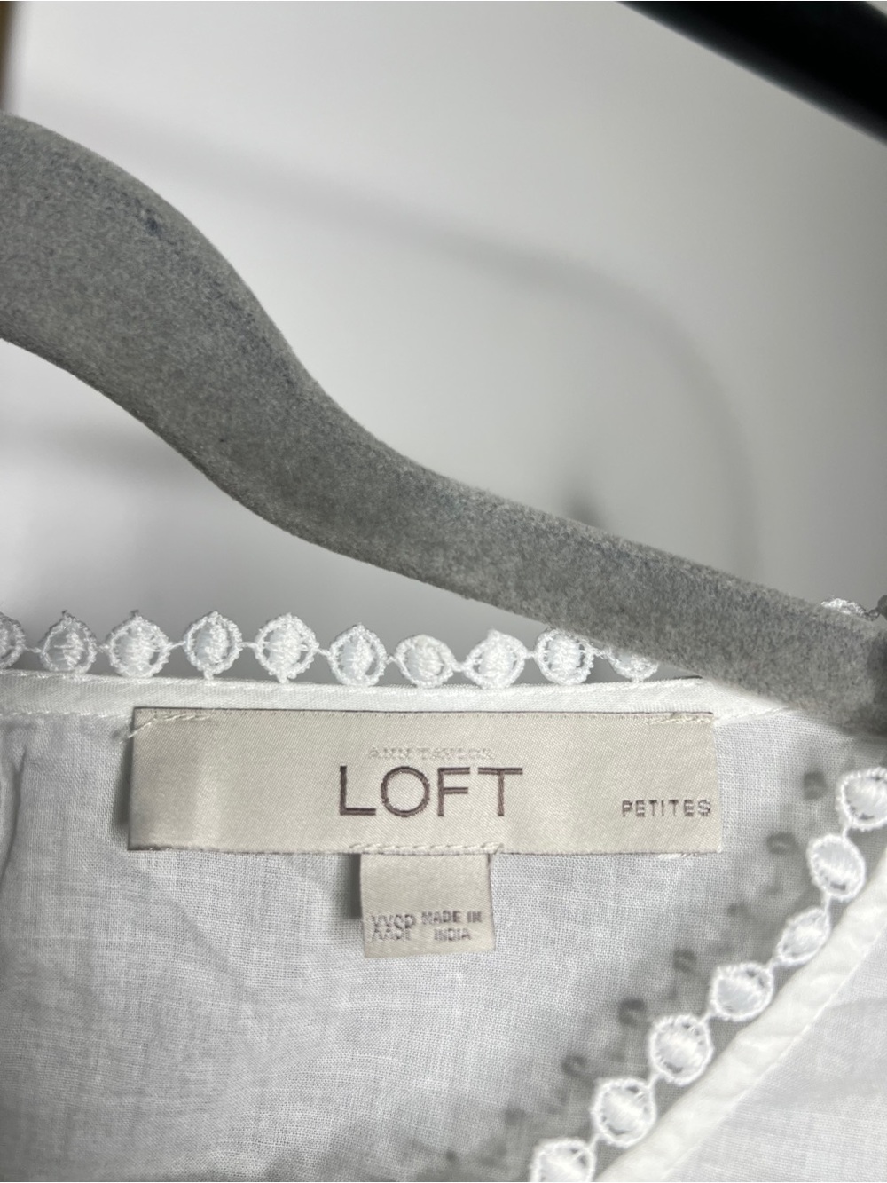 LOFT White Lace Short Sleeve Crochet Top - Picture 2 of 4